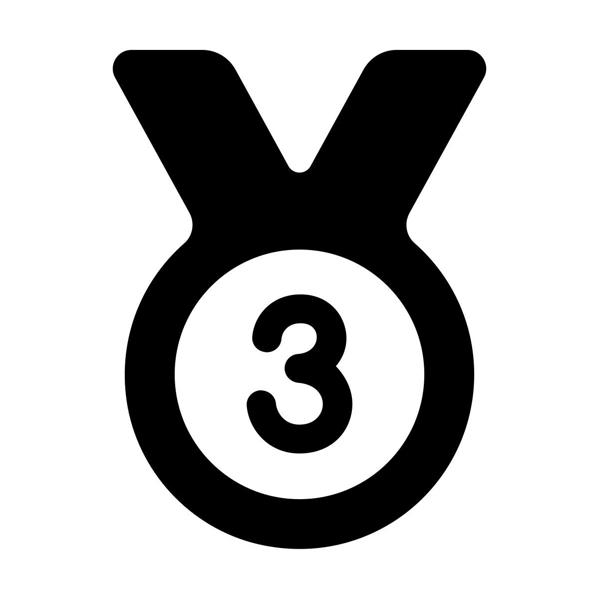 softteal line style medalha olímpica de bronze icon