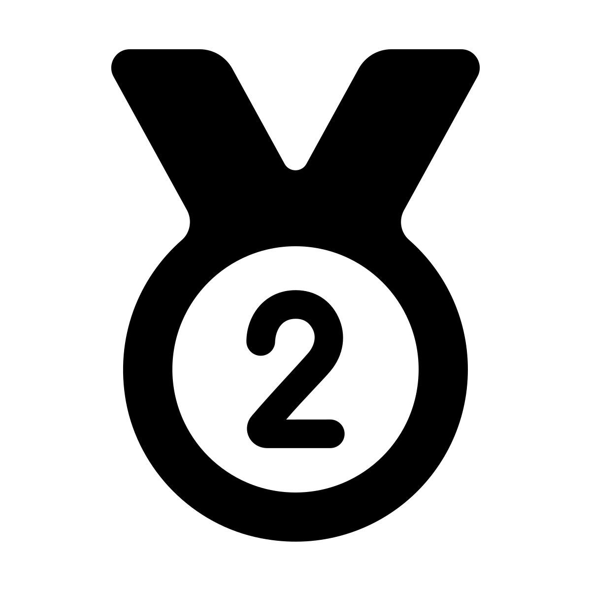 softteal line style olympische silbermedaille icon