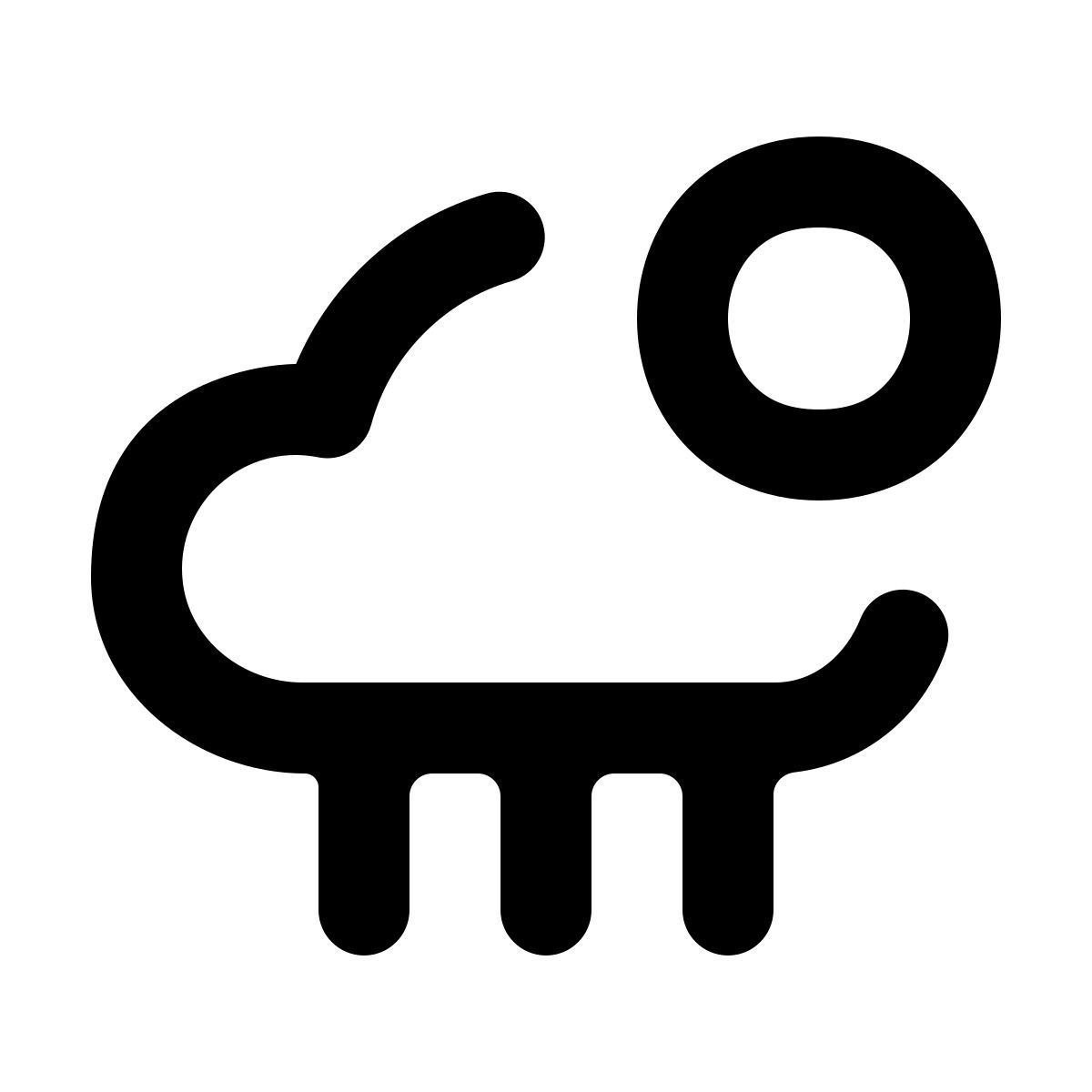 softteal line style rain cloud icon