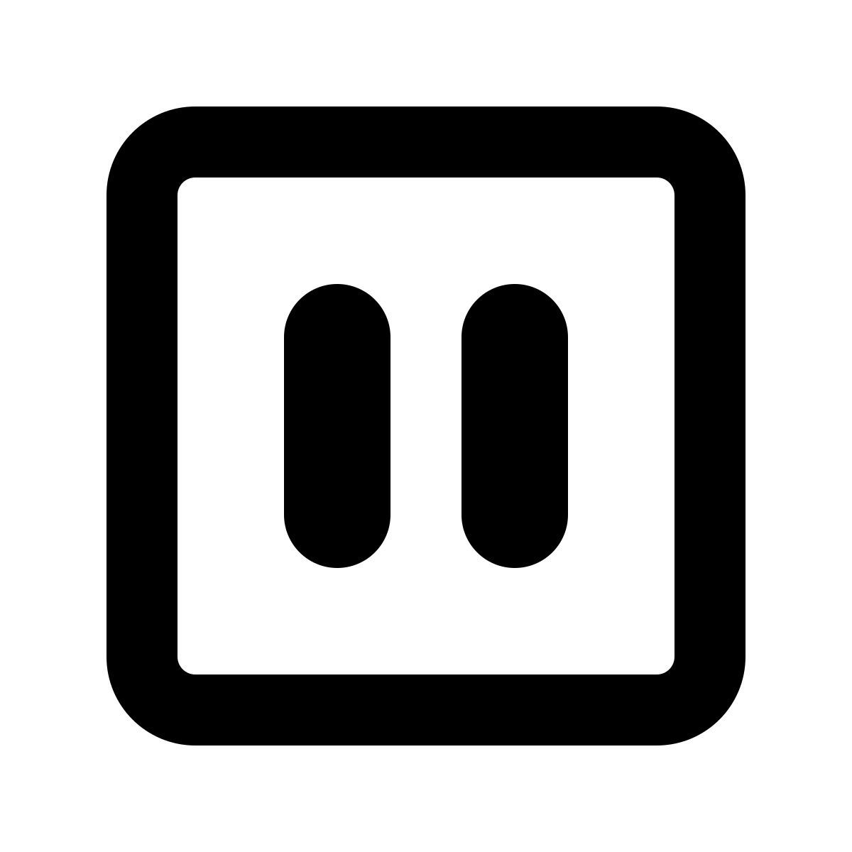 softteal line style 정사각형 멈춤 icon