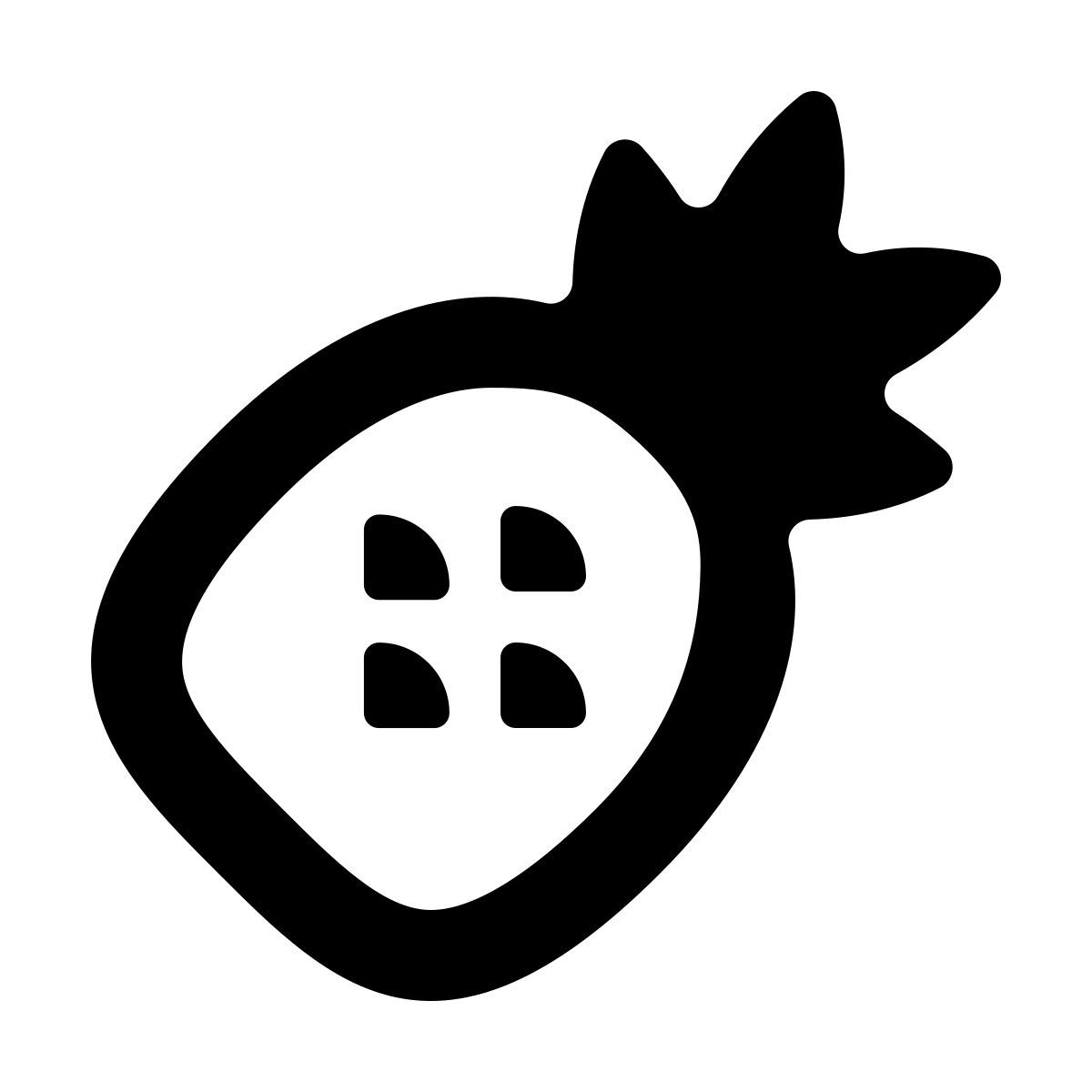 softteal line style abacaxi icon