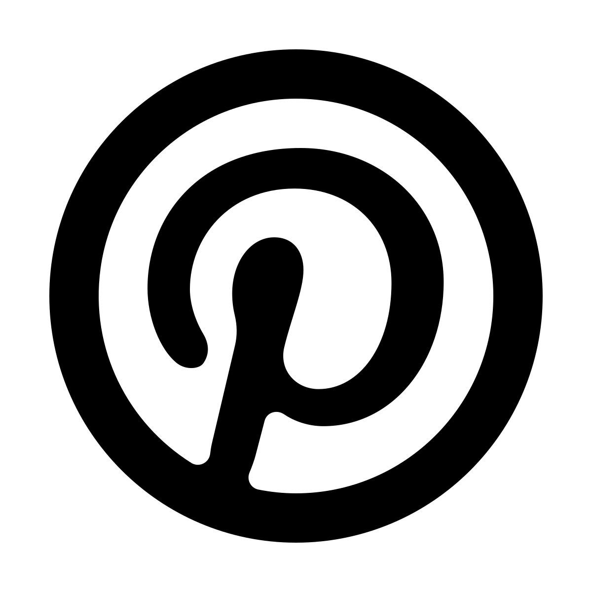 softteal line style pinterest icon