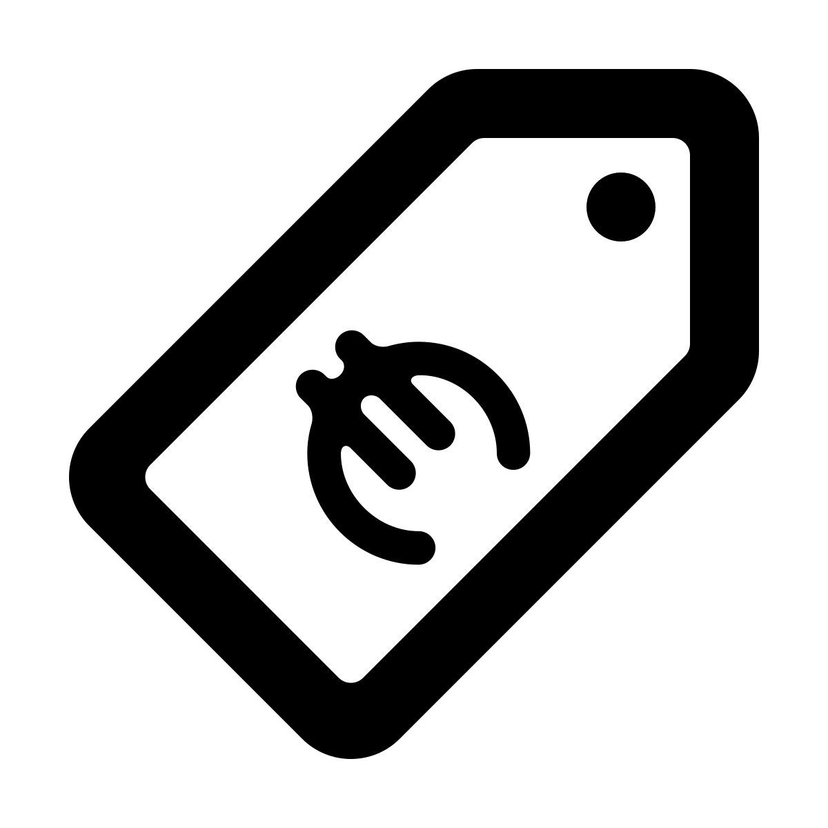 softteal line style tag de preço em euros icon