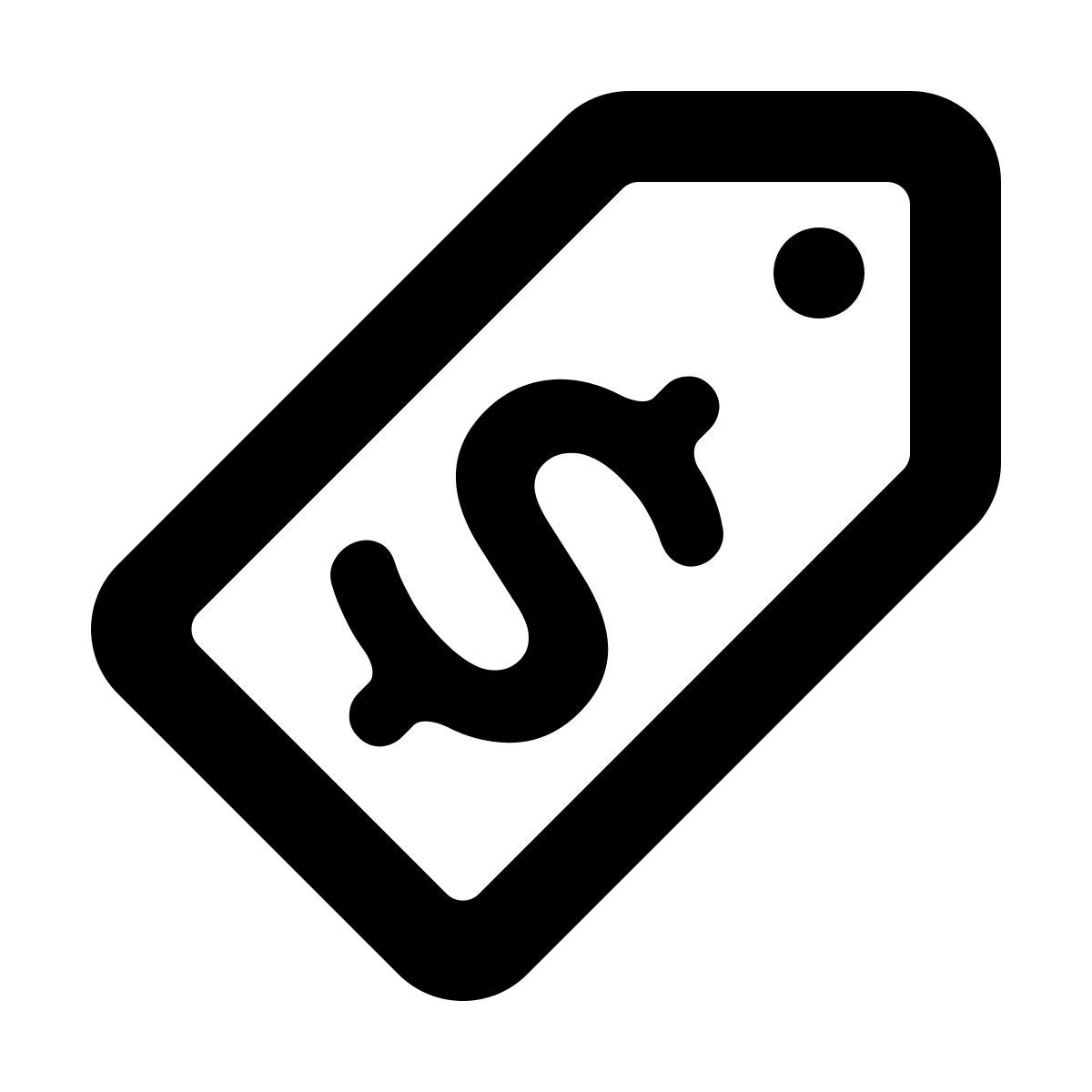 softteal line style 美元的价格标签 icon