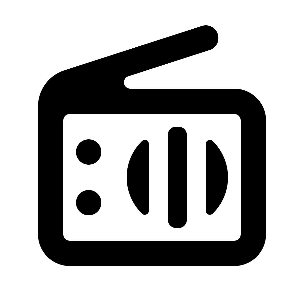 softteal line style radio icon