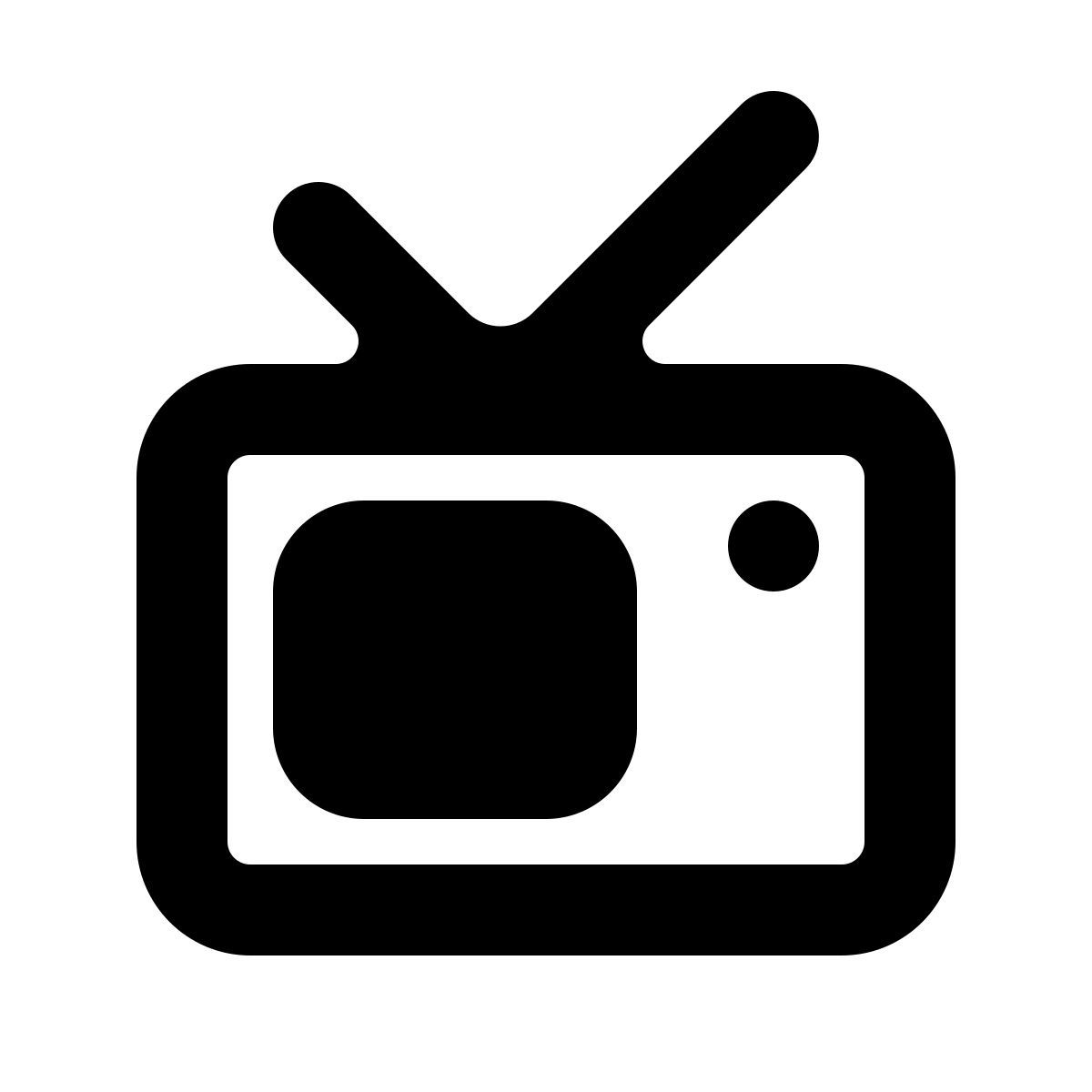 softteal line style retro tv icon