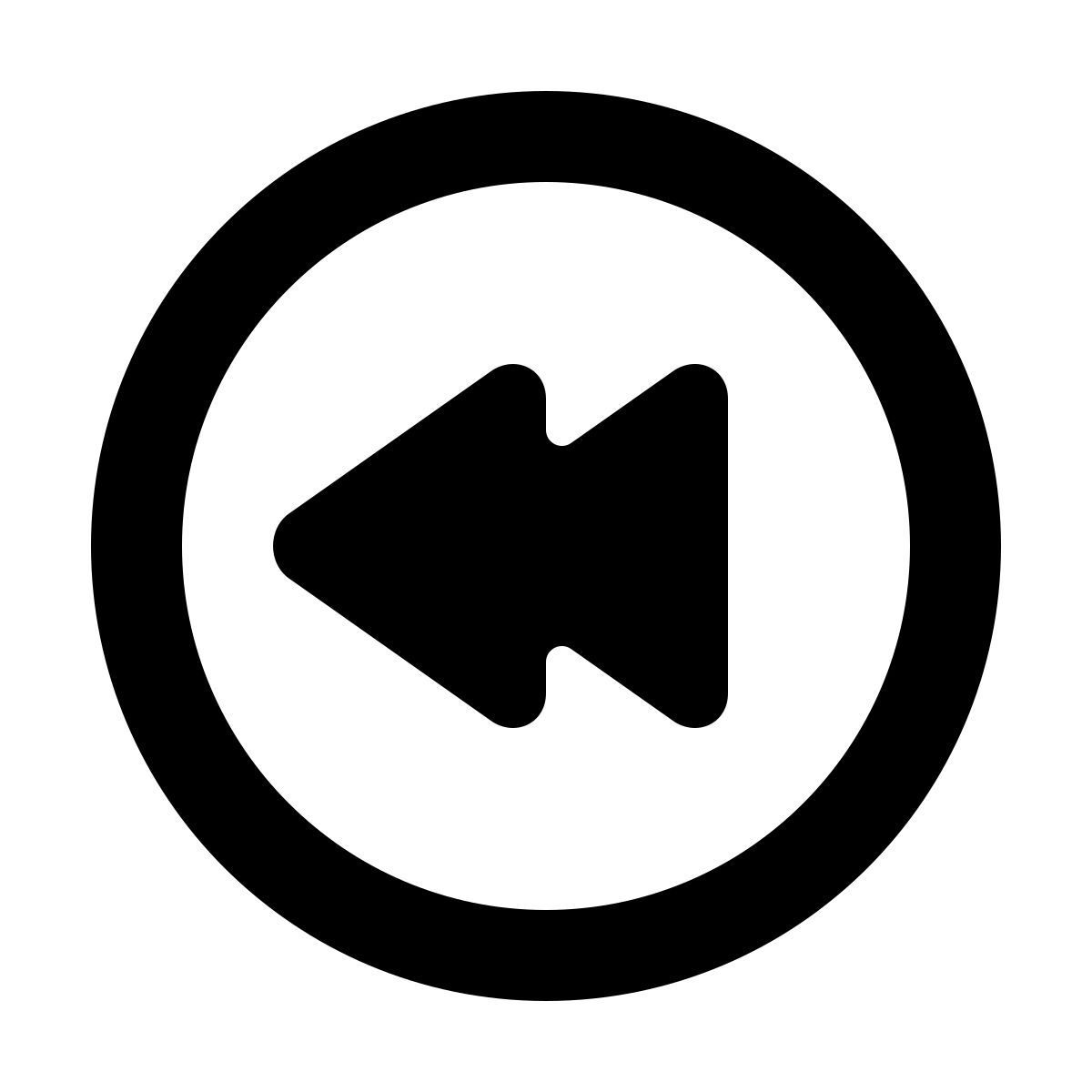 softteal line style rewind button round icon