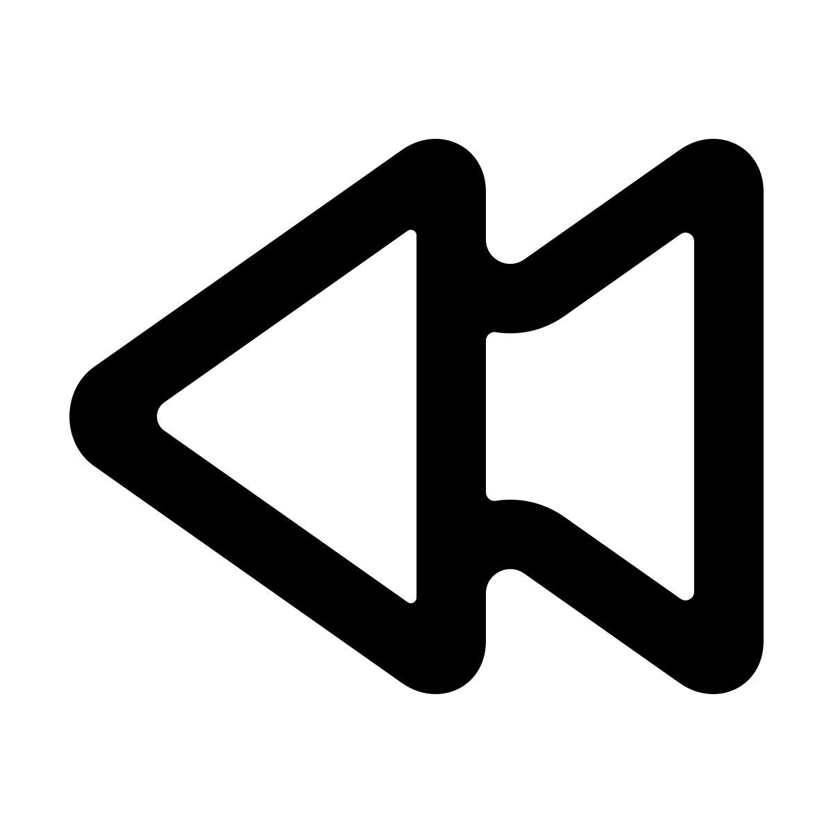 softteal line style rewind icon