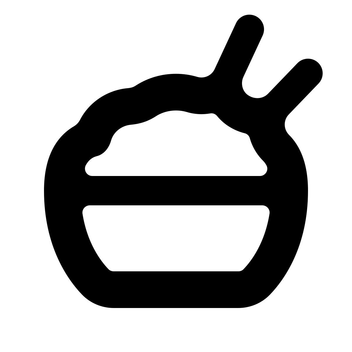 softteal line style ciotola di riso icon