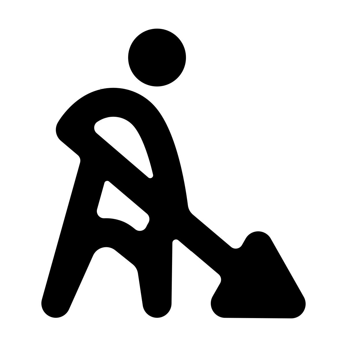 softteal line style дорожный рабочий icon