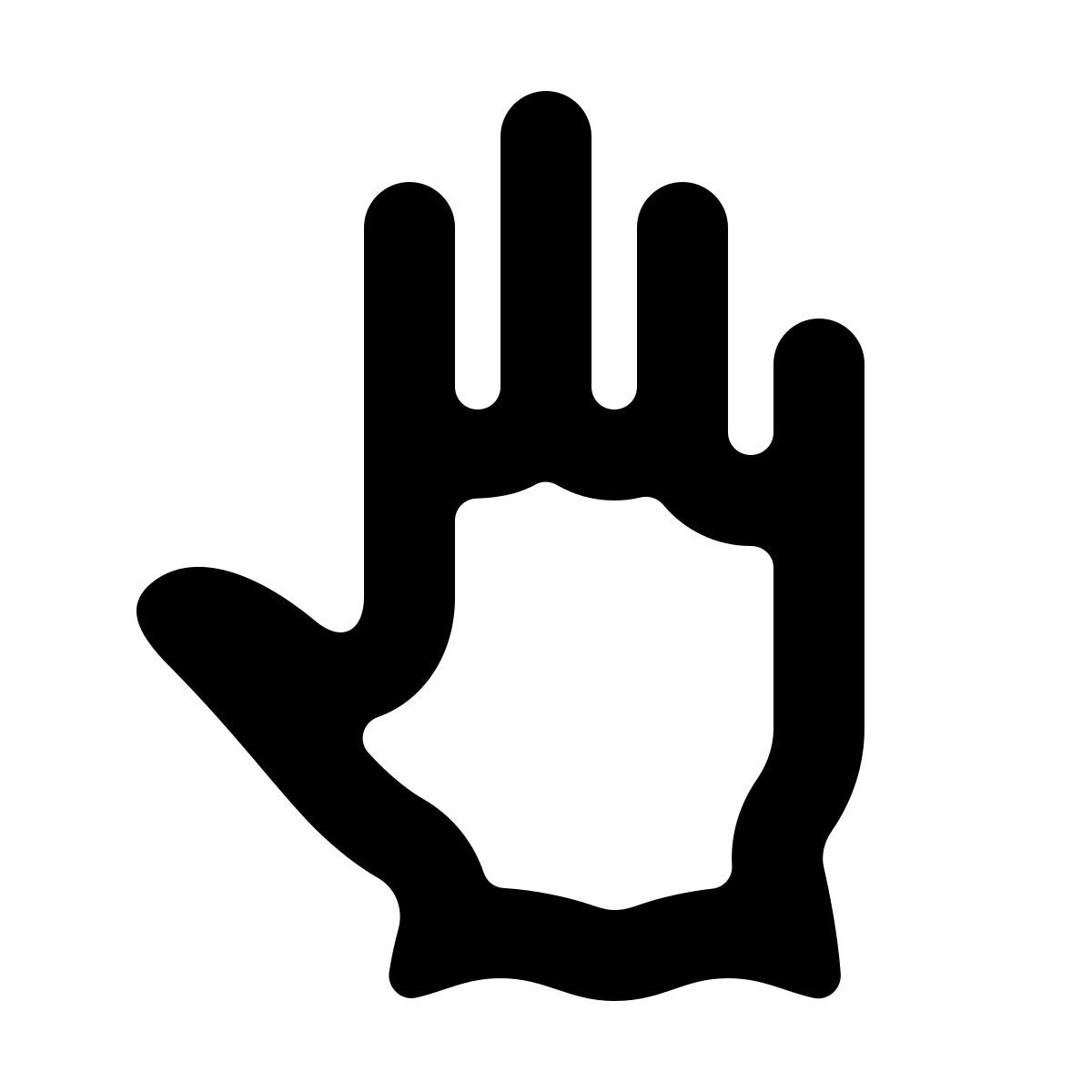 softteal line style ゴム手袋 icon