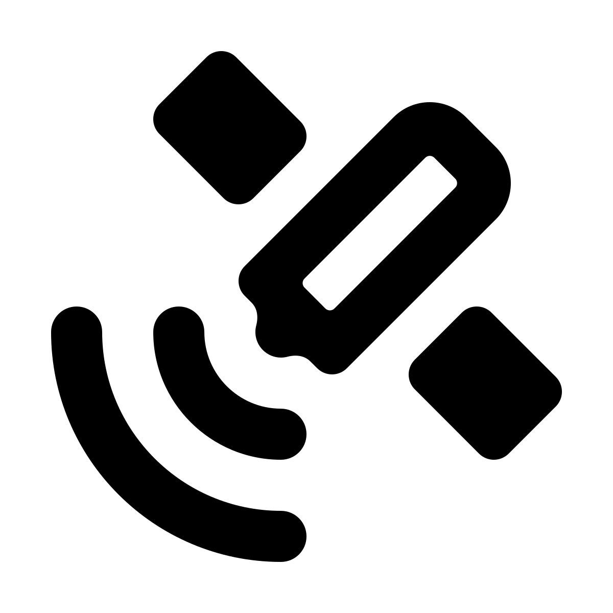 softteal line style envio de sinal de satélite icon