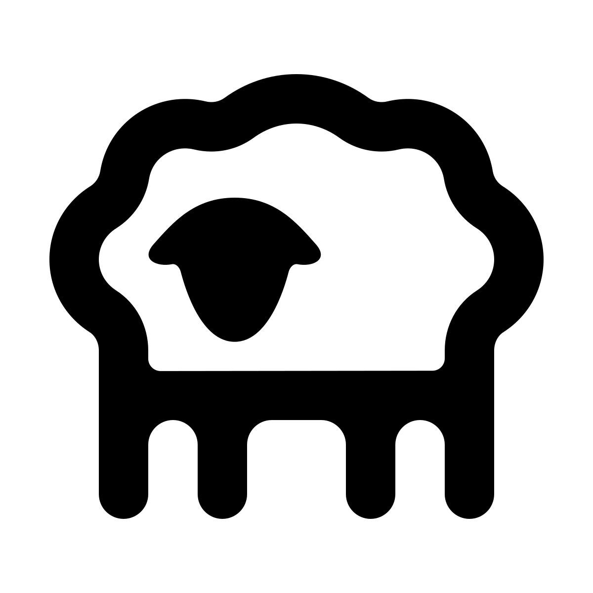 softteal line style ovelha icon