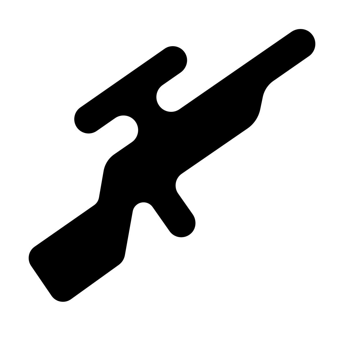 softteal line style fucile di precisione icon