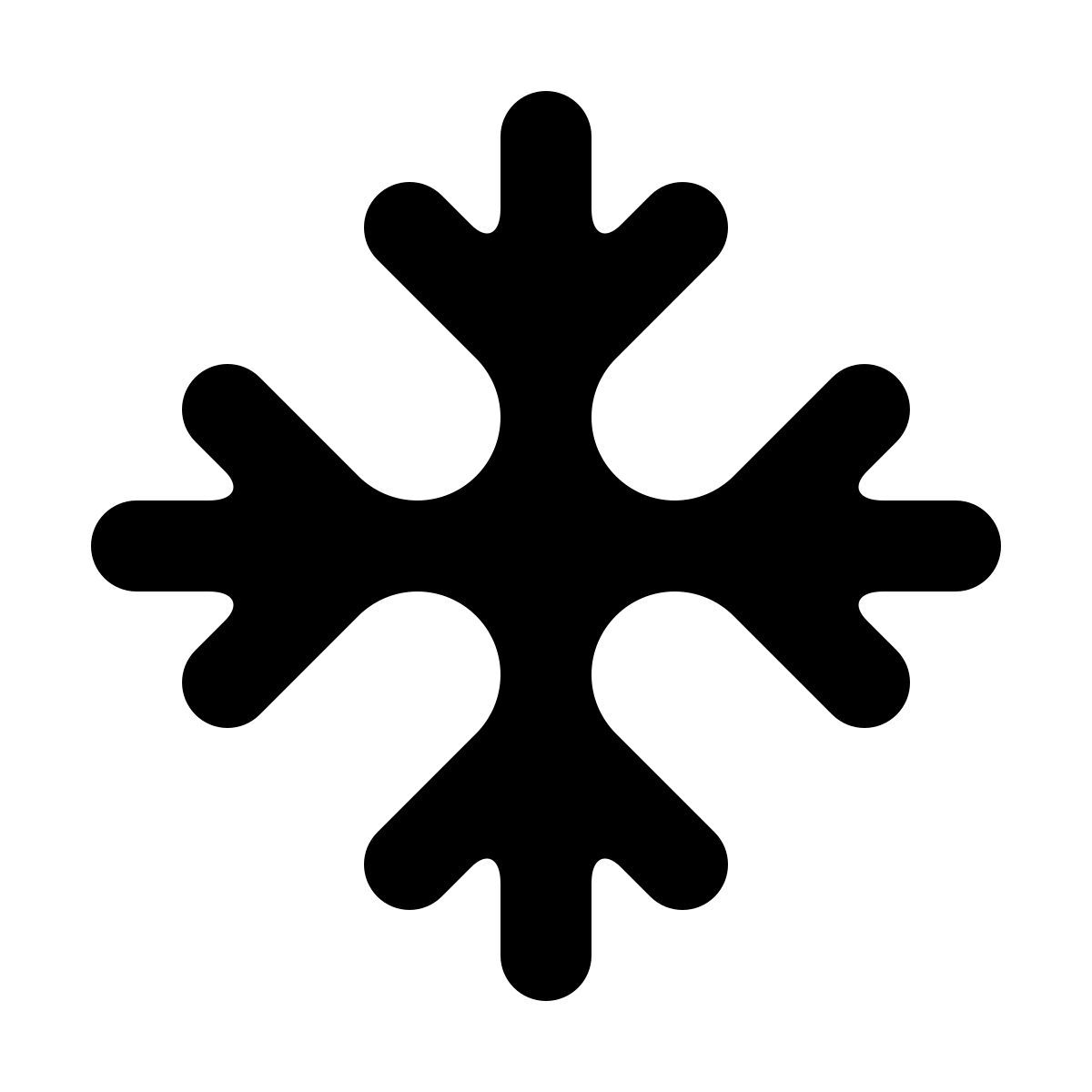 softteal line style flocon de neige icon