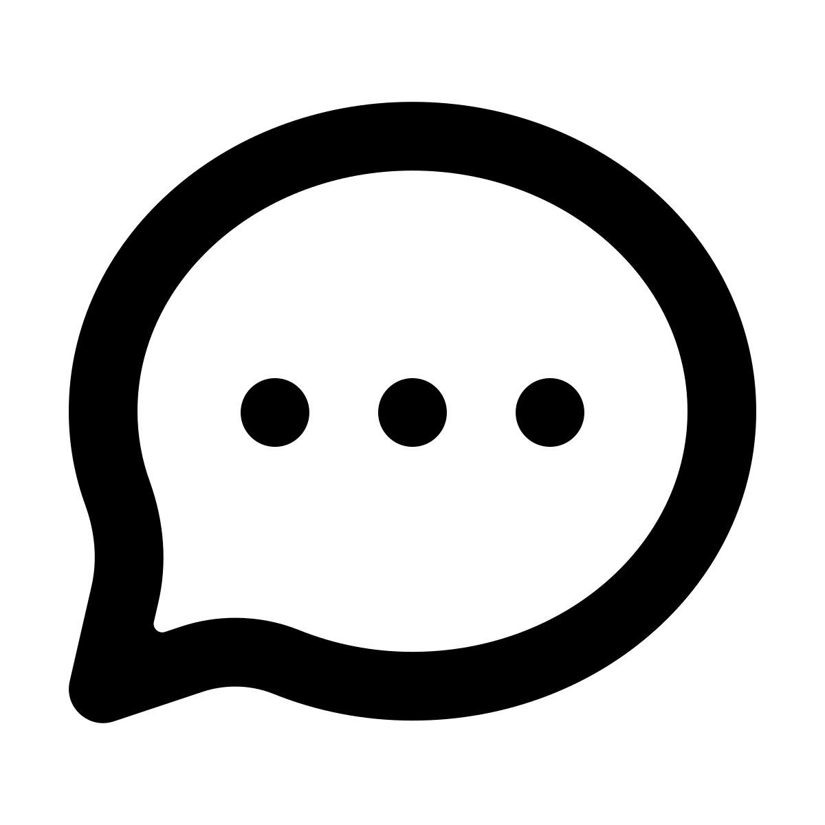 softteal line style chat bubble icon