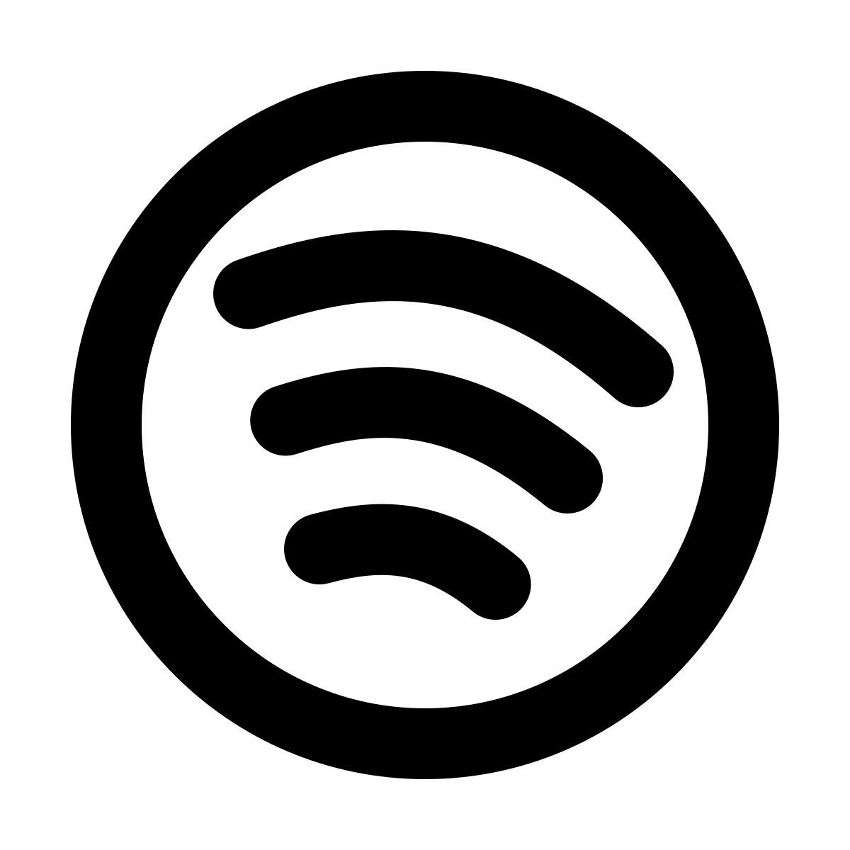 softteal line style spotify icon