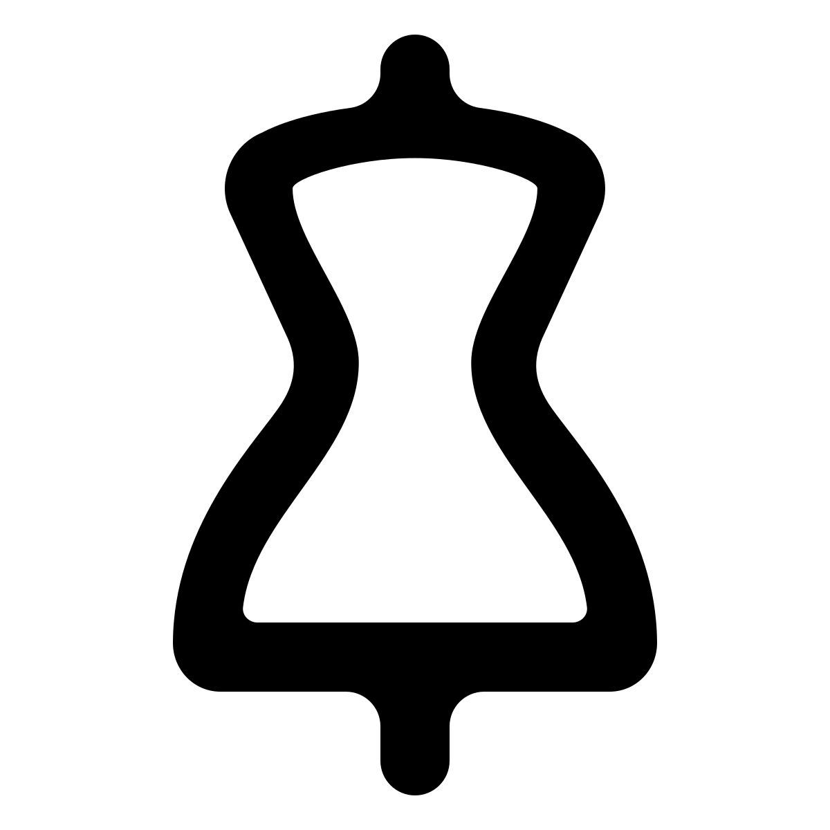 softteal line style tailors dummy icon