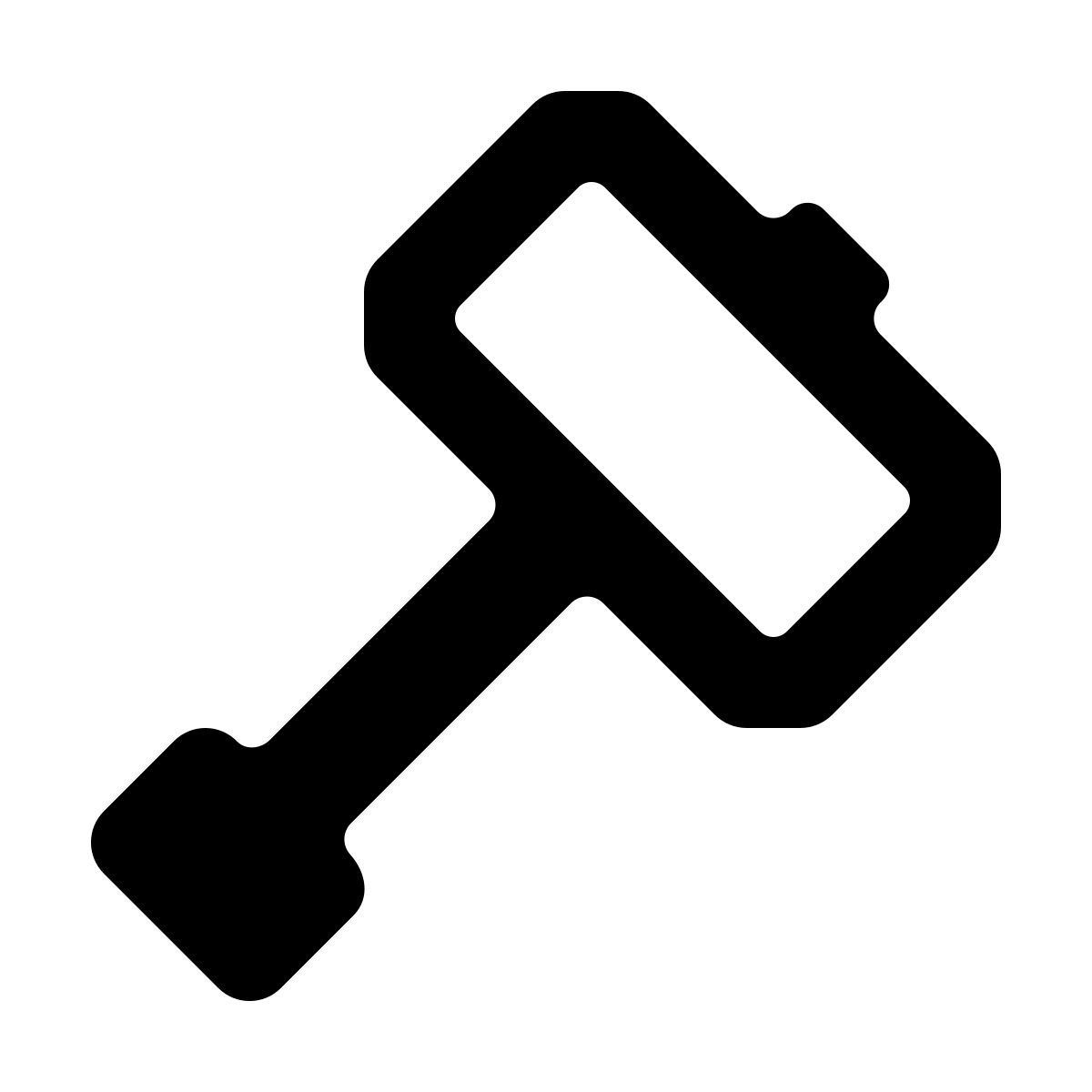 softteal line style thor hammer icon