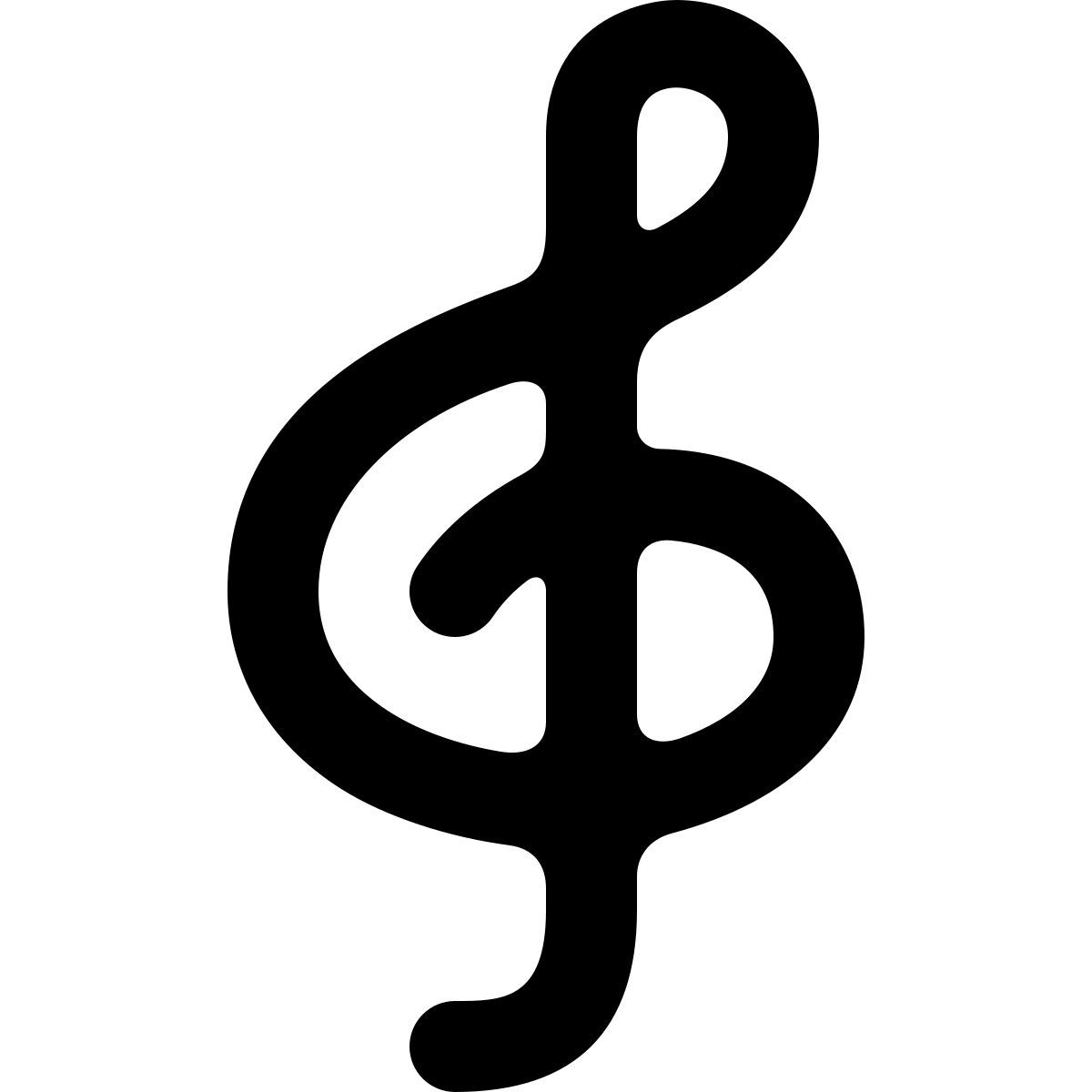 softteal line style ト音記号 icon