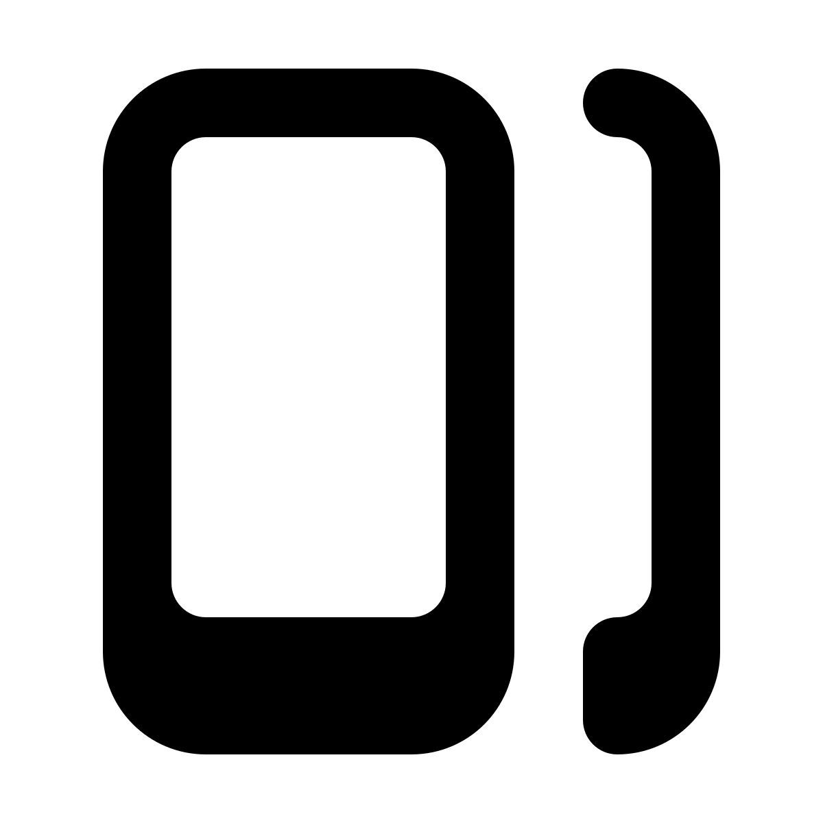 softteal line style due smartphone icon