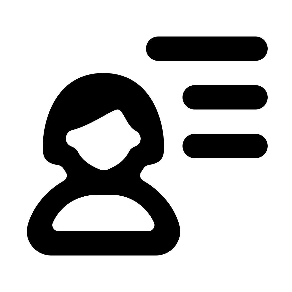 softteal line style меню пользователя, женщина icon