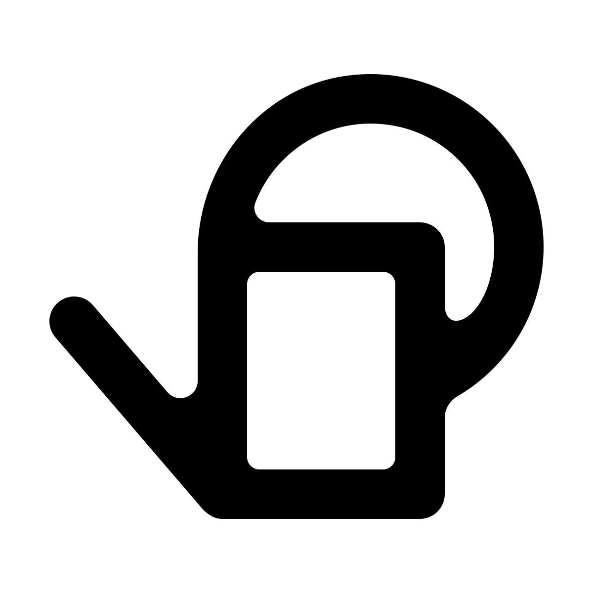 softteal line style watering can icon