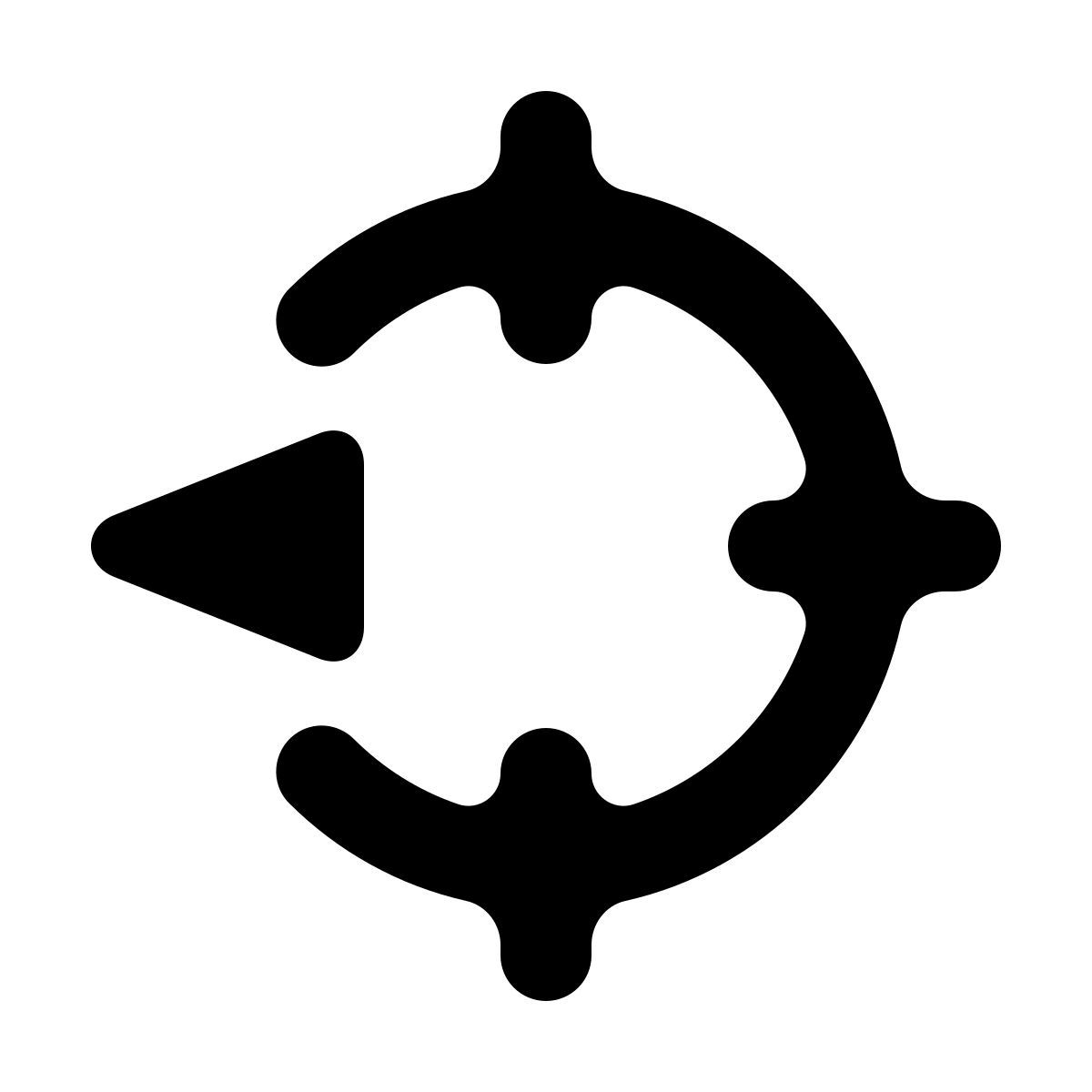 softteal line style west direction icon