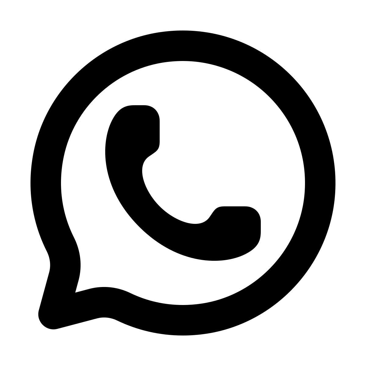 softteal line style whatsapp icon