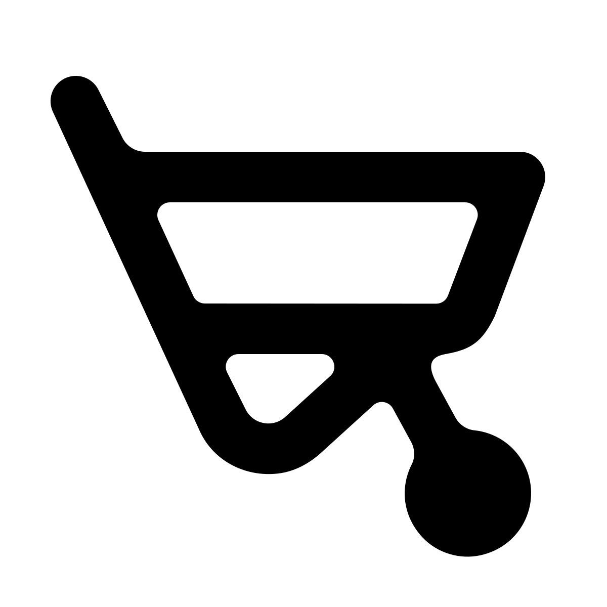 softteal line style wheelbarrow icon
