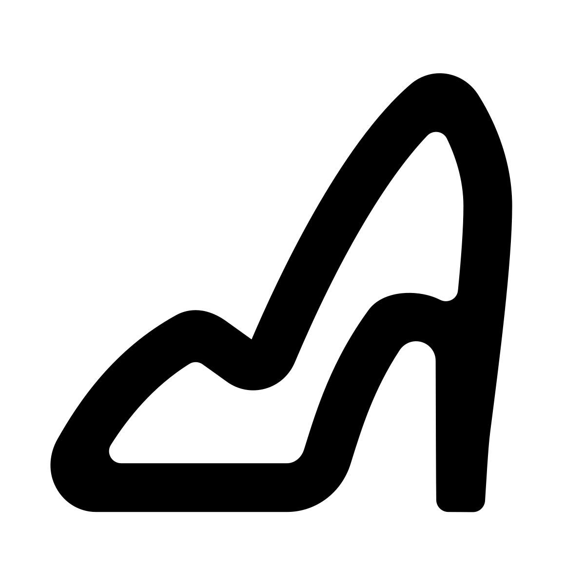 softteal line style 女性靴の側面図 icon