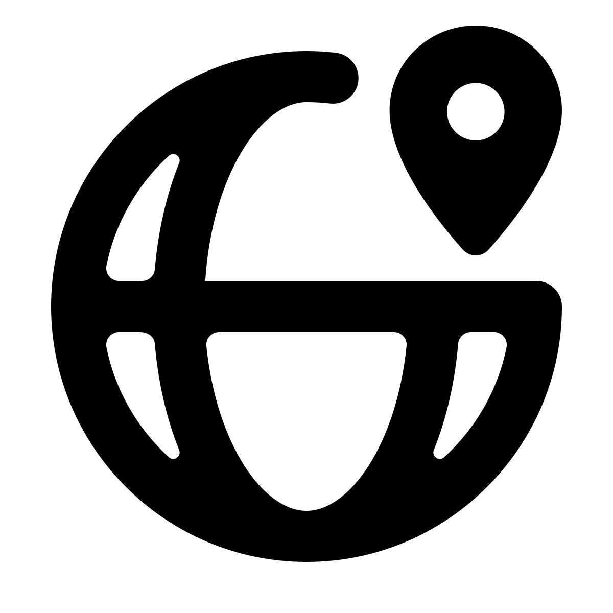 softteal line style ubicación en todo el mundo icon
