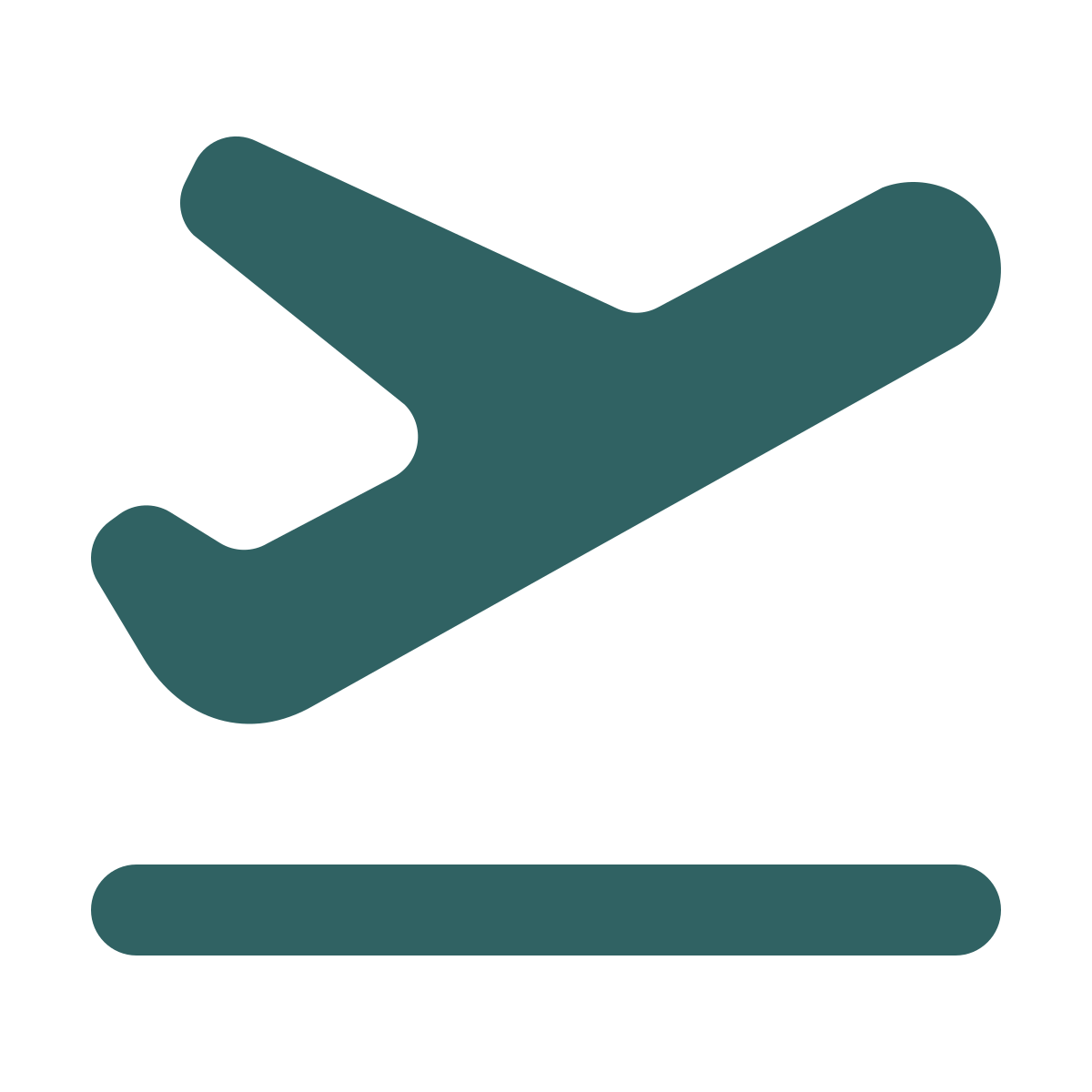 softteal style airplane take off icon