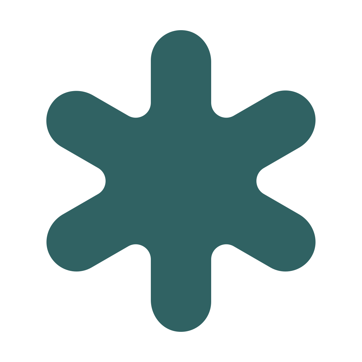 softteal style asterisk icon