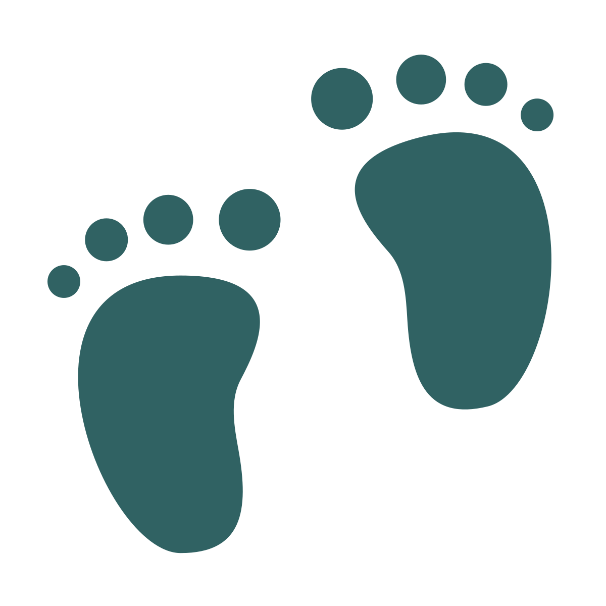 softteal style baby feet icon