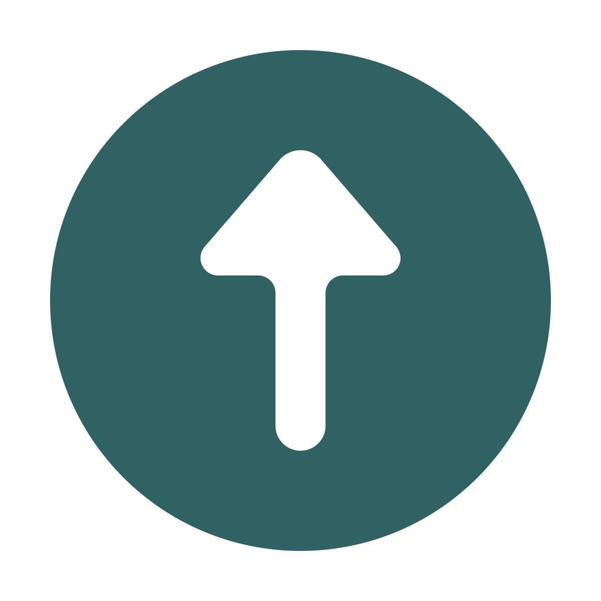 softteal style upward arrow icon
