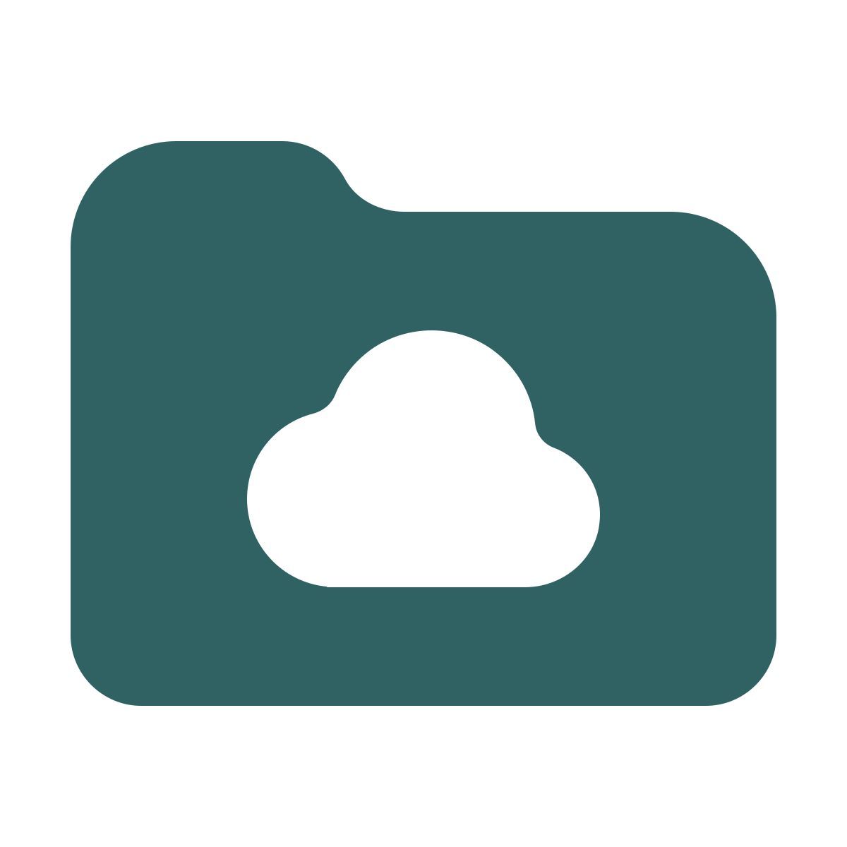 softteal style cloud folder icon