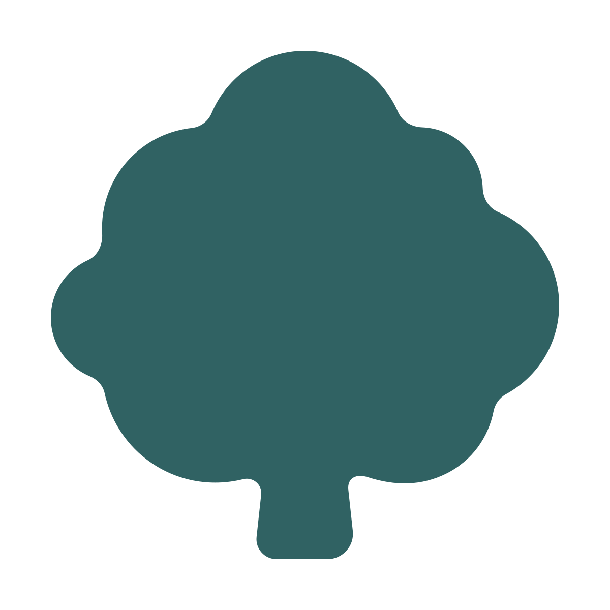 softteal style deciduous tree icon