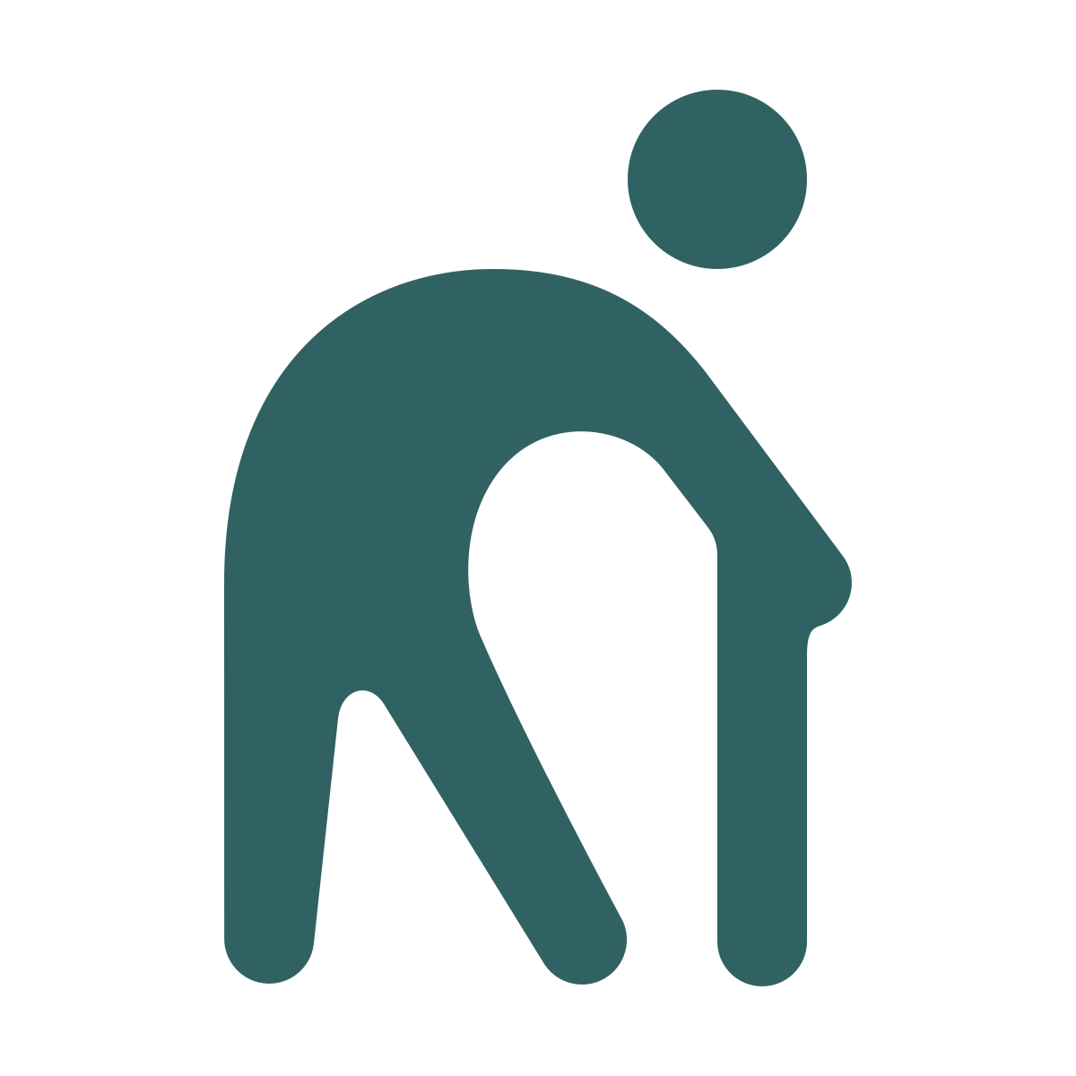 softteal style elderly person icon