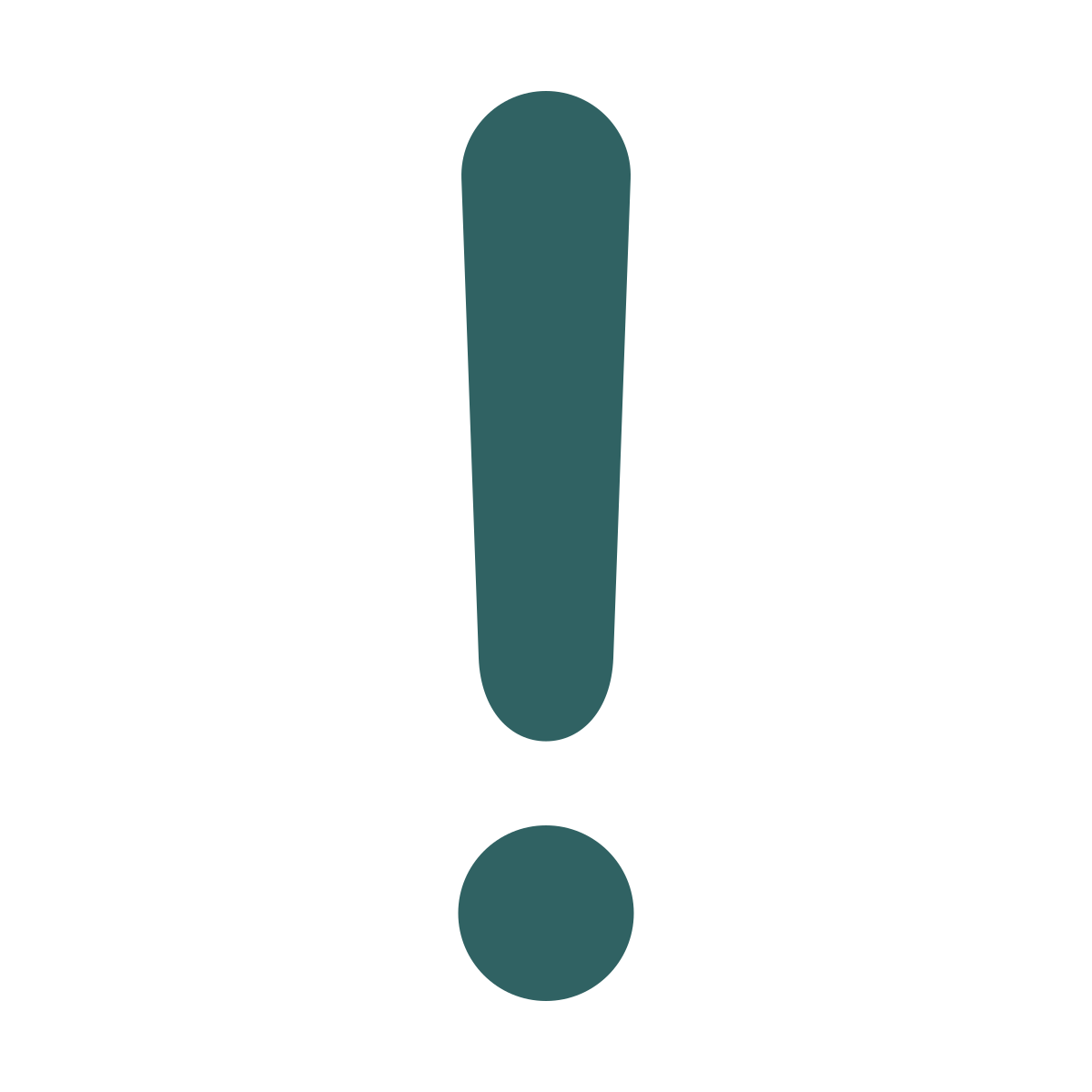 softteal style exclamation mark icon