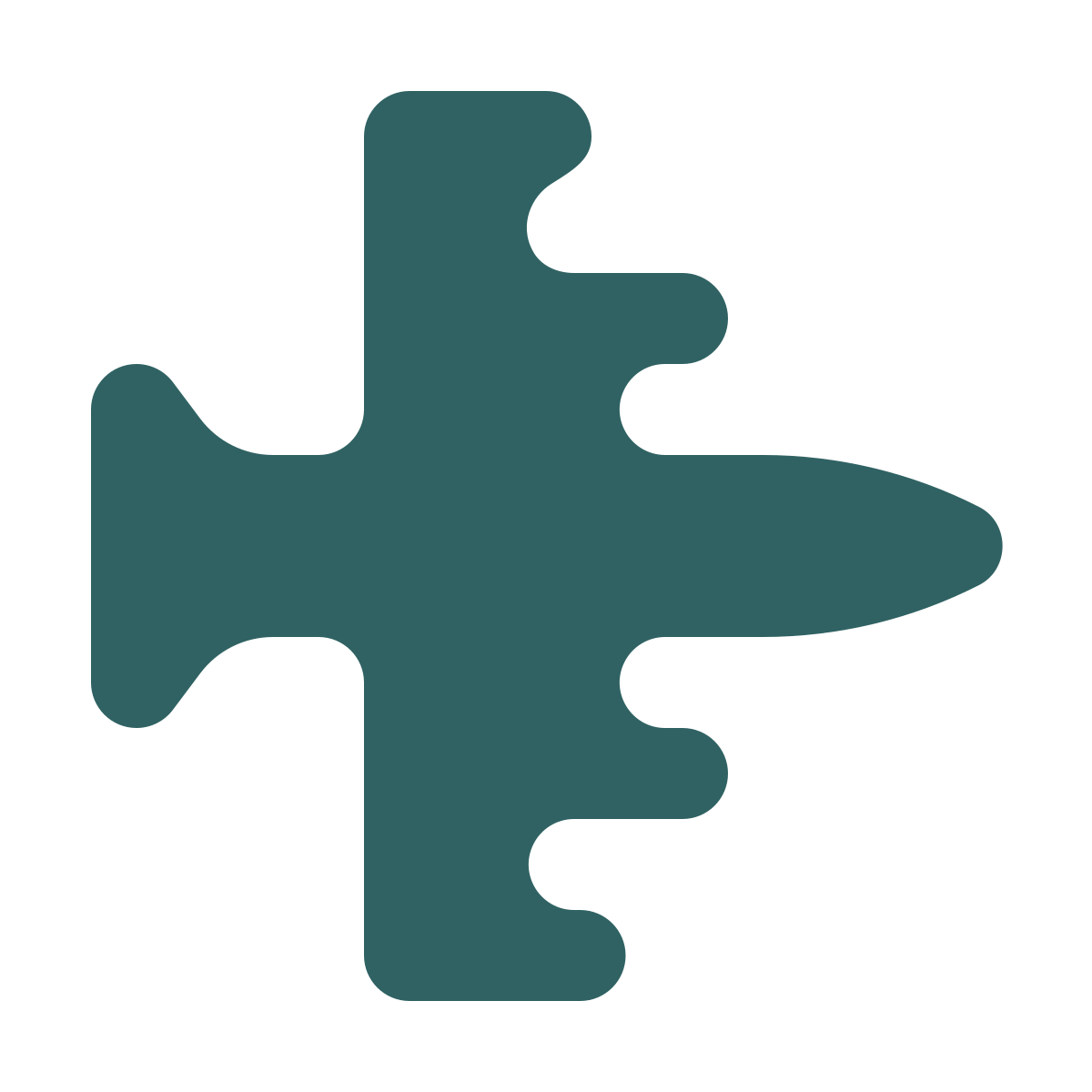 softteal style fighter jet icon