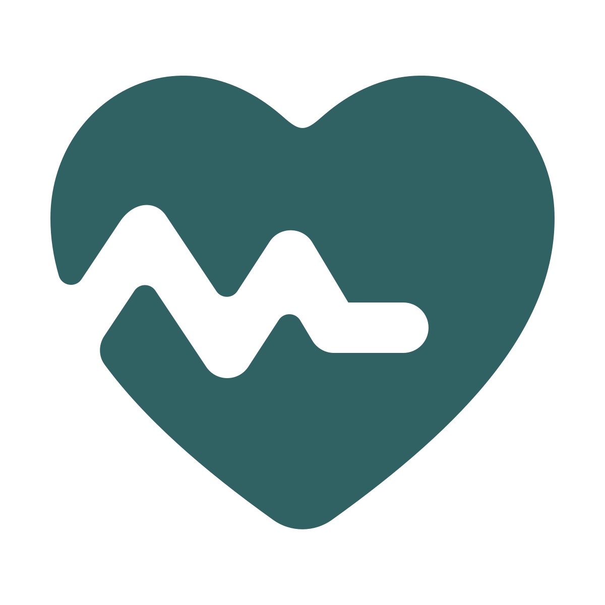 softteal style heart with pulse icon