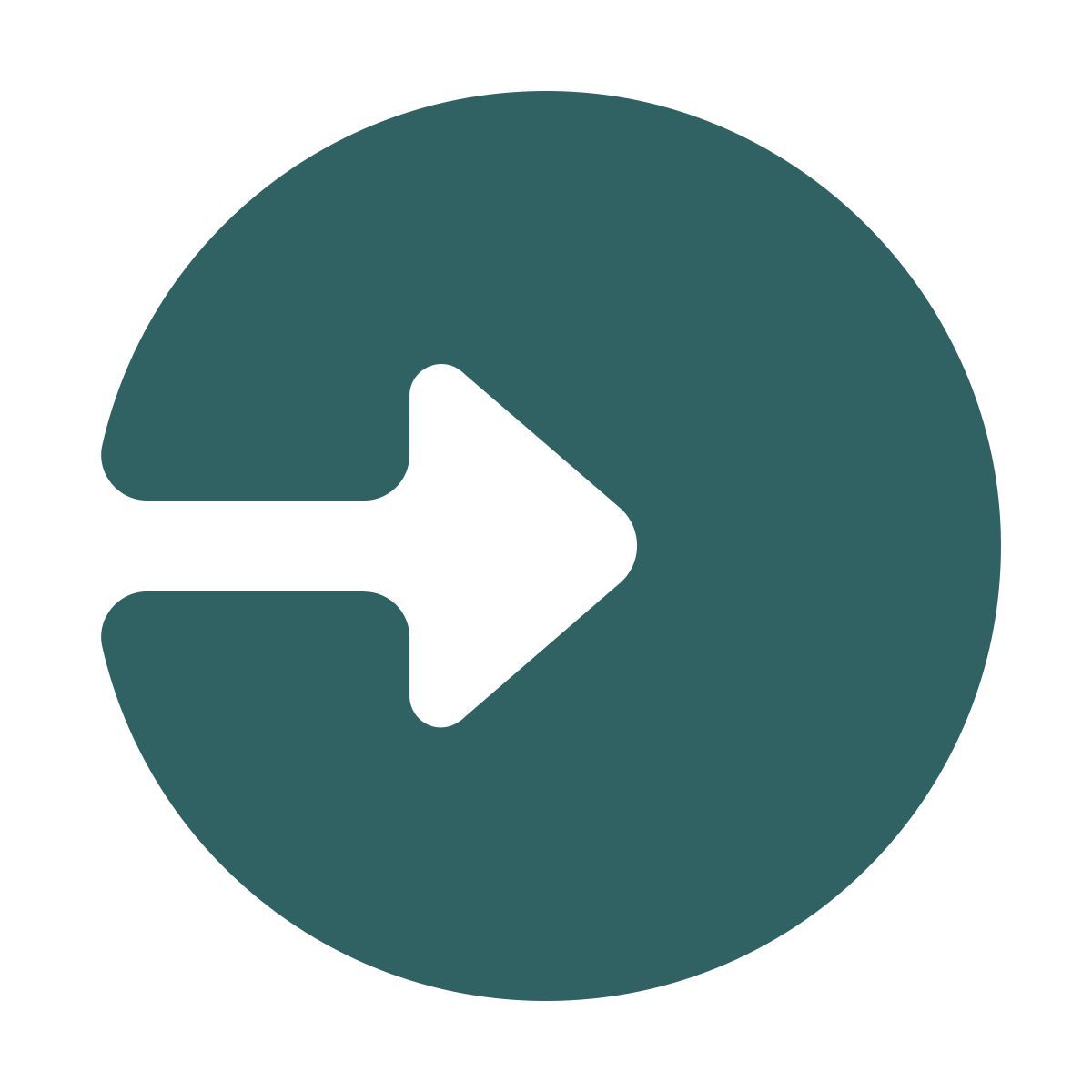 softteal style anmelden abgerundet rechts icon