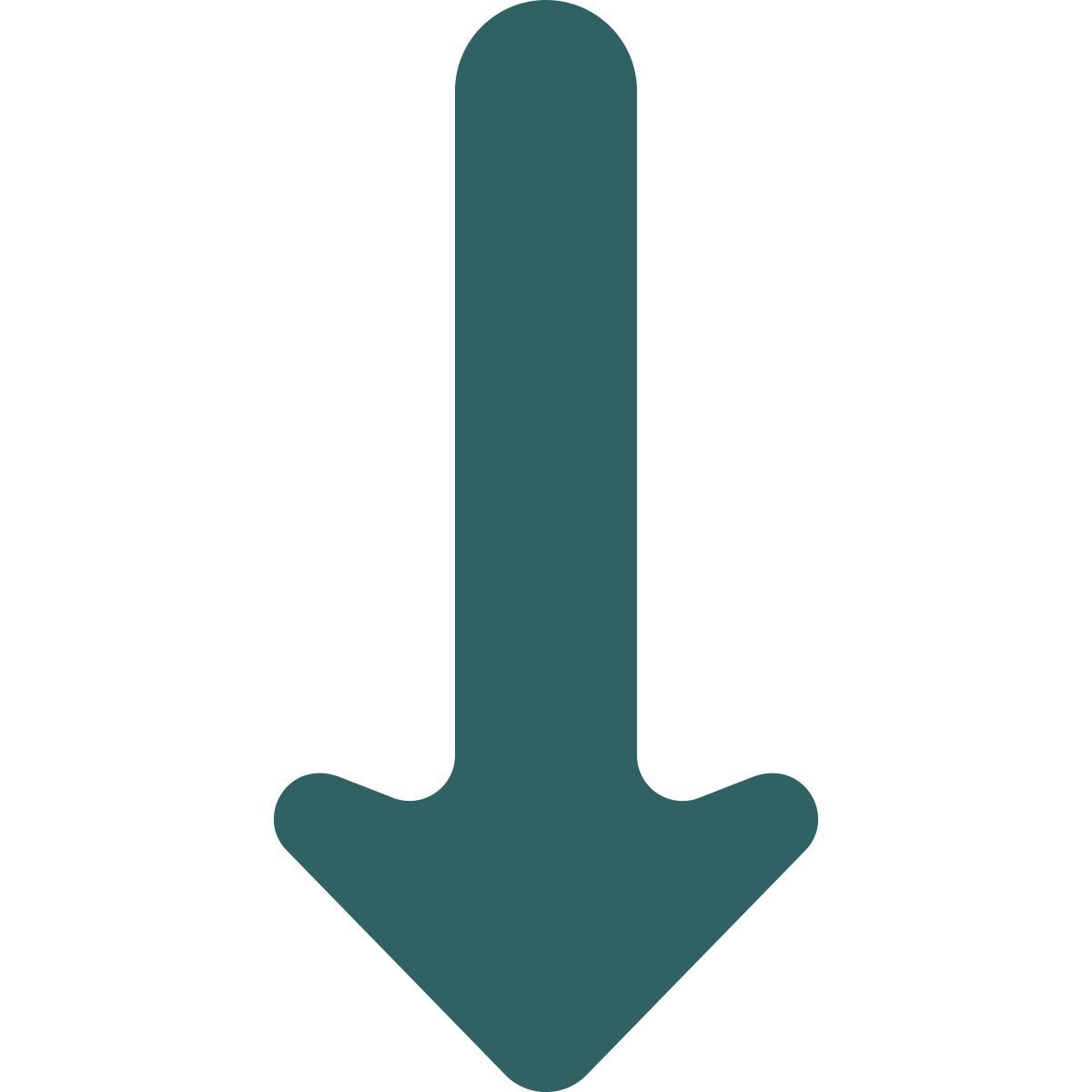 softteal style down arrow icon