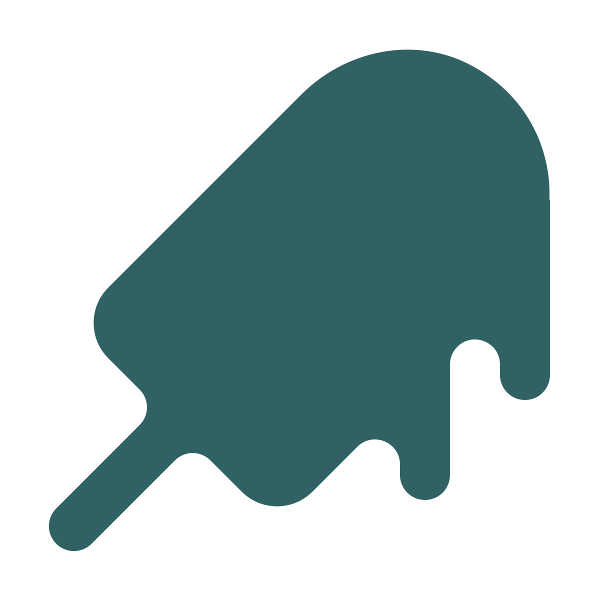 softteal style melting ice cream icon