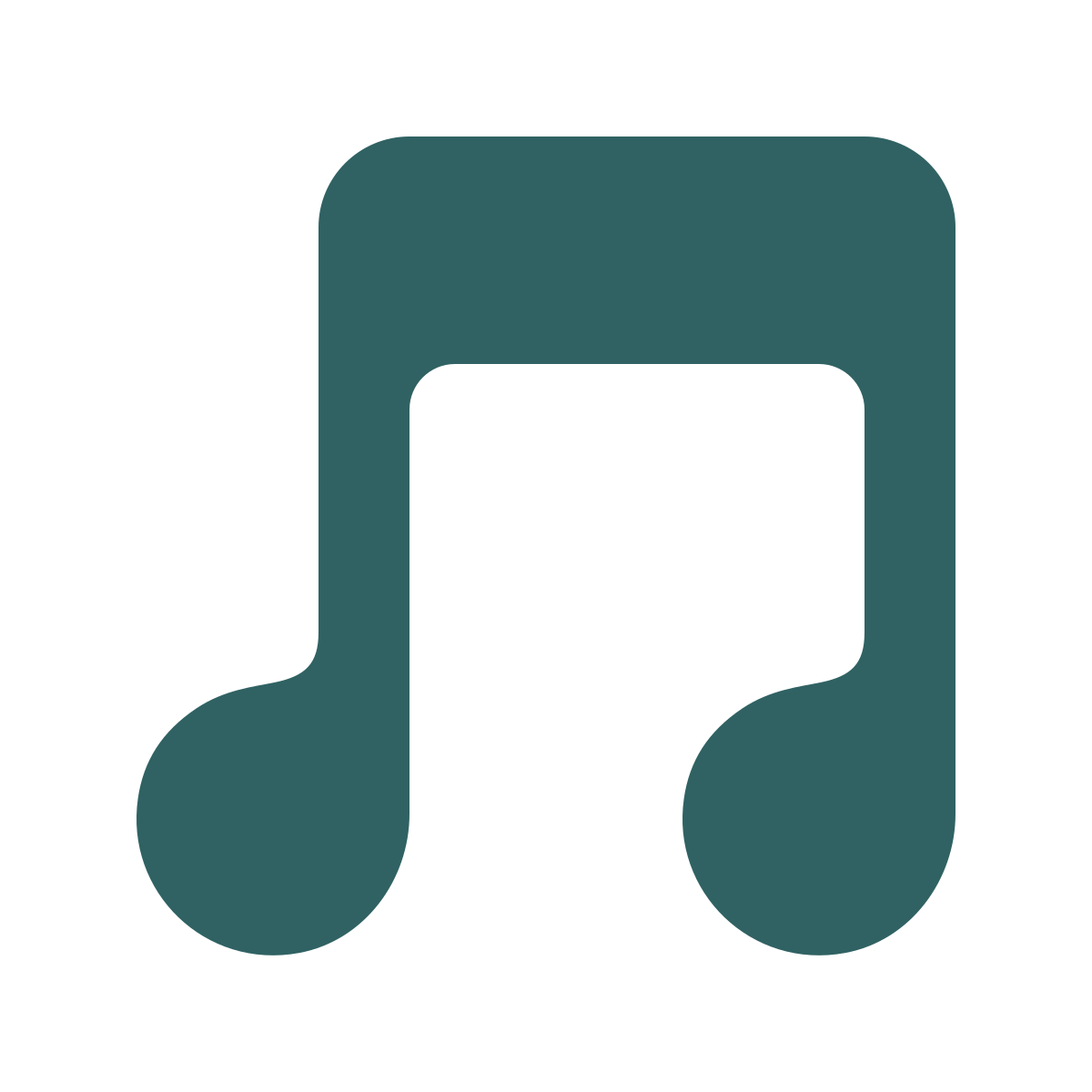 softteal style musical notes icon