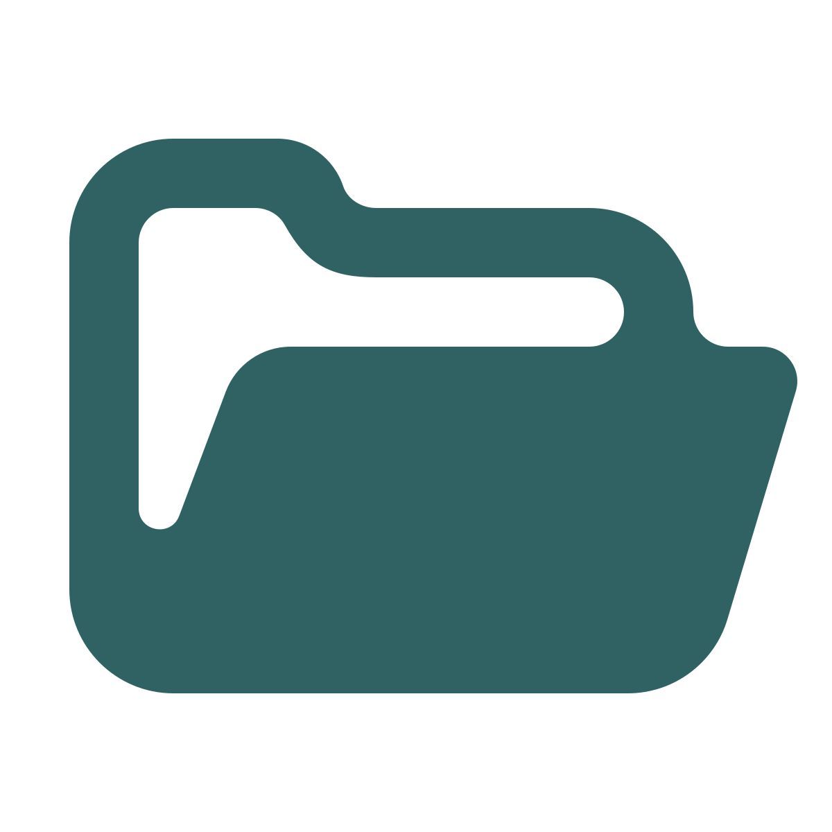 softteal style opened folder icon