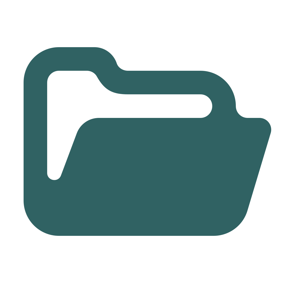 softteal style opened folder icon
