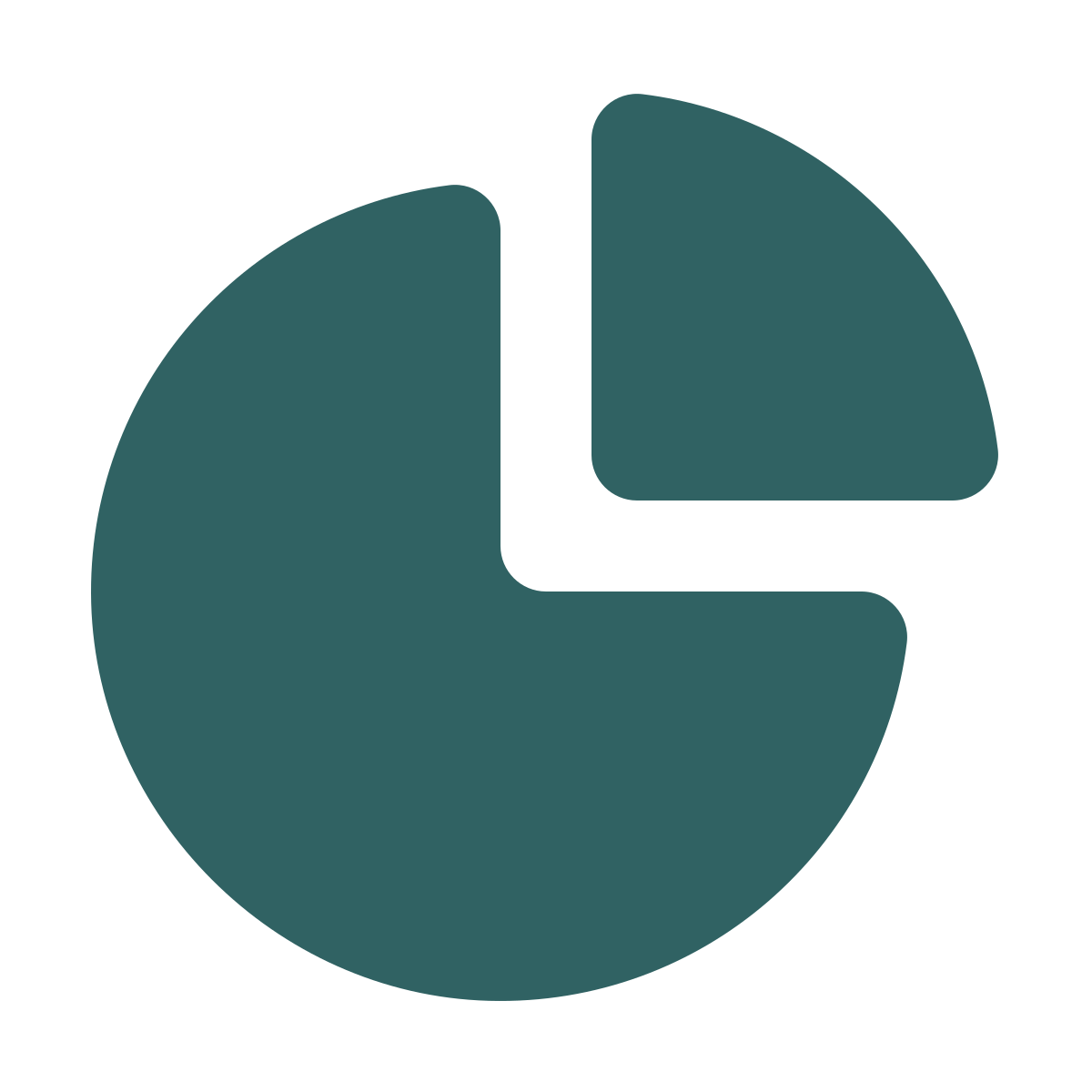 softteal style pie chart icon