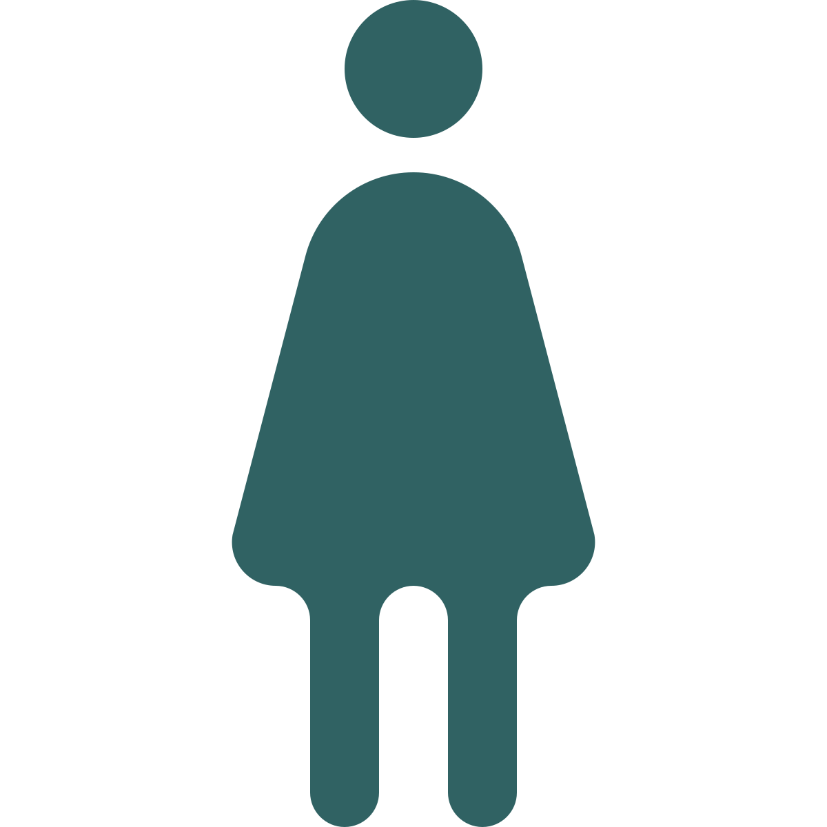 softteal style standing woman icon